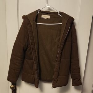Golden By TNA Chocolate Brown Puffer Jacket